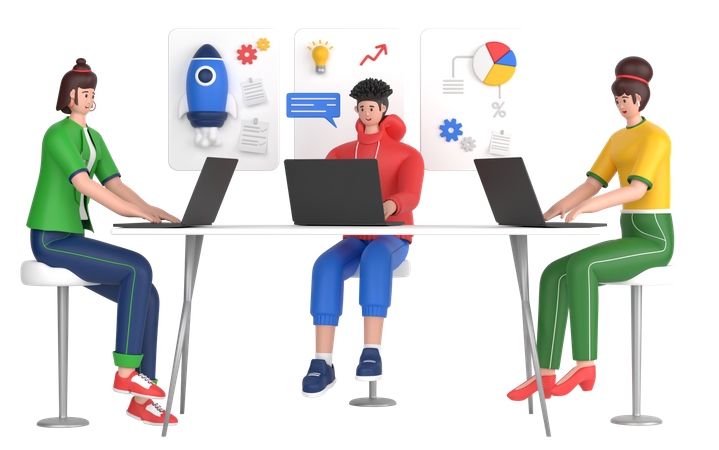 Lançamento de startup de negócios  3D Icon