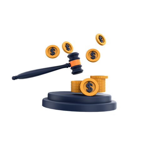 Lance de leilão  3D Icon