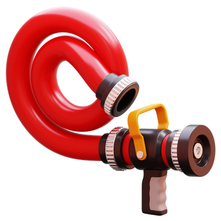 Tuyau d'incendie avec buse  3D Icon