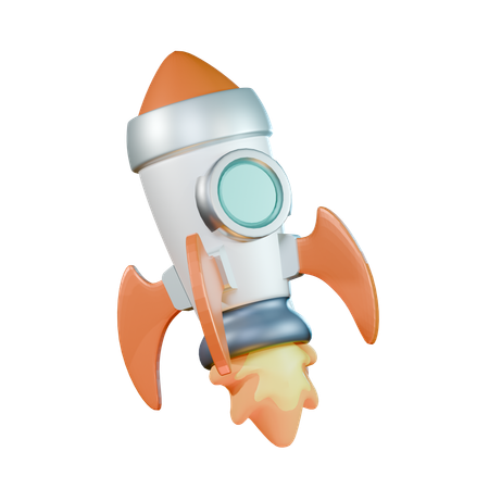 Lancement de fusée  3D Icon