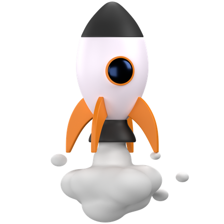 Lancement de fusée  3D Icon