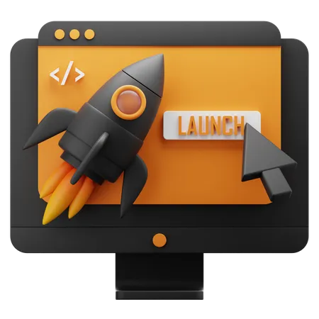 Lancement Web  3D Icon