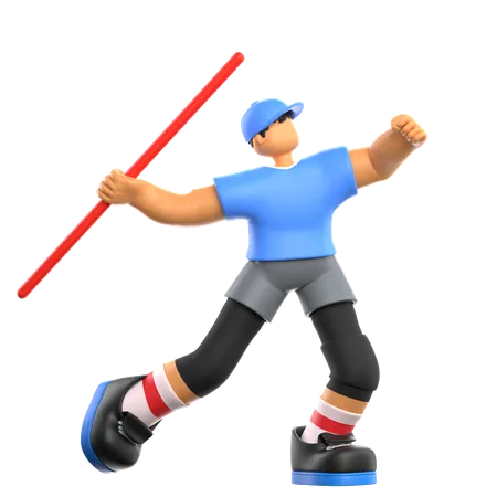 Sports de lancer de javelot  3D Icon