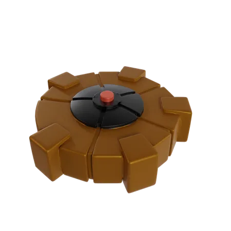 Land Mine  3D Icon