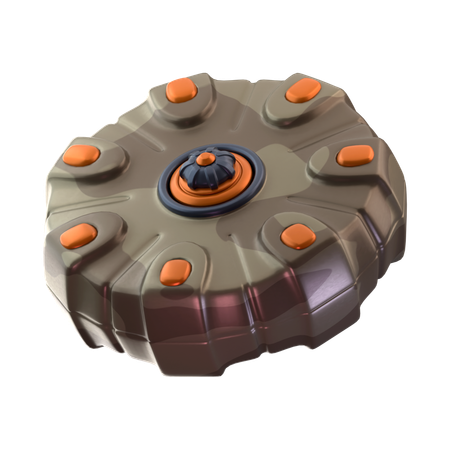 Land mine  3D Icon