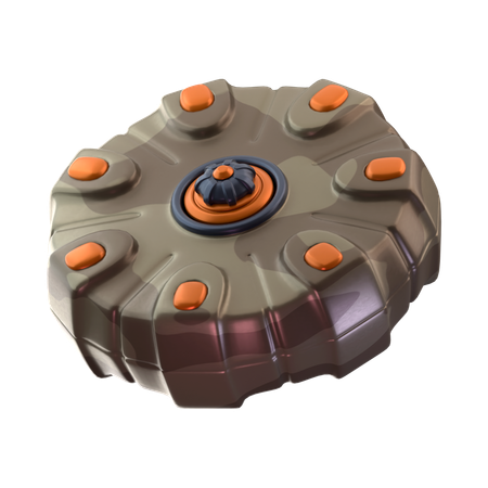 Land mine  3D Icon