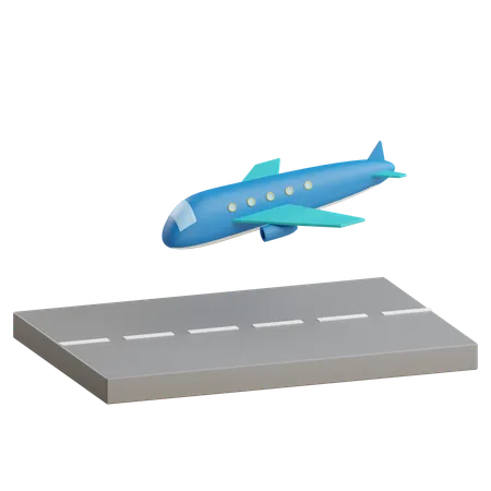 3 D Landing Illustration With Transparent Background 3D Icon