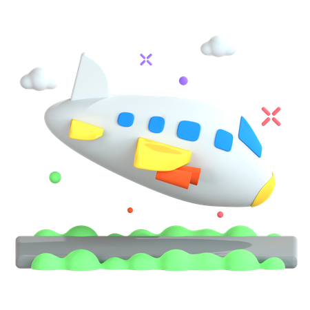 Landing  3D Illustration