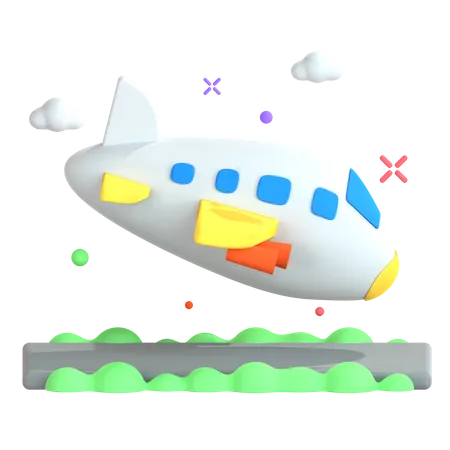 Landing  3D Illustration