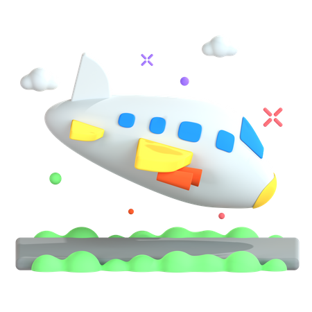 Landing 3D Illustration