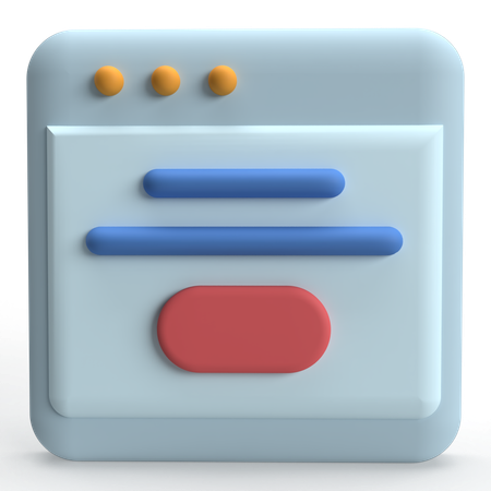 Landing Page  3D Icon