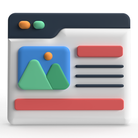 Landing Page  3D Icon
