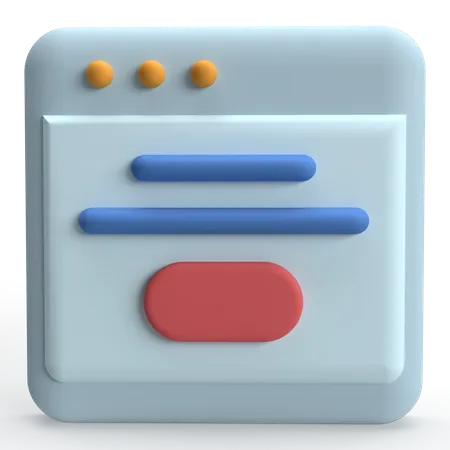 Landing Page  3D Icon