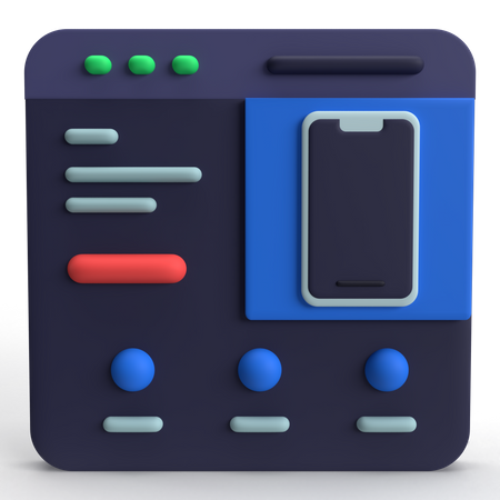 Landing Page  3D Icon