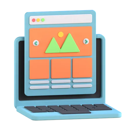 Landing Page  3D Icon