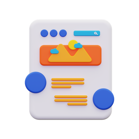 Landing Page  3D Icon