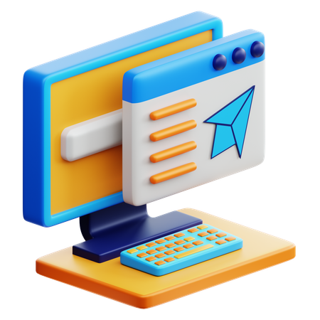 Landing Page  3D Icon