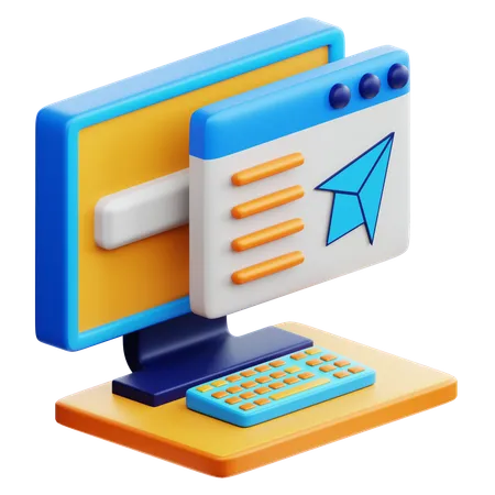 Landing Page  3D Icon