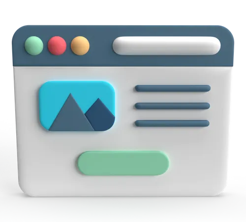 Landing Page  3D Icon