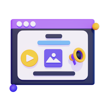 Landing Page  3D Icon