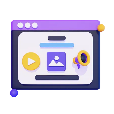 Landing Page  3D Icon