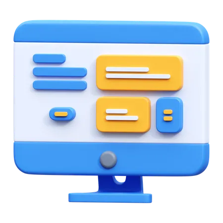 Landing Page  3D Icon