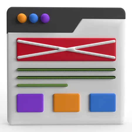 Landing Page  3D Icon