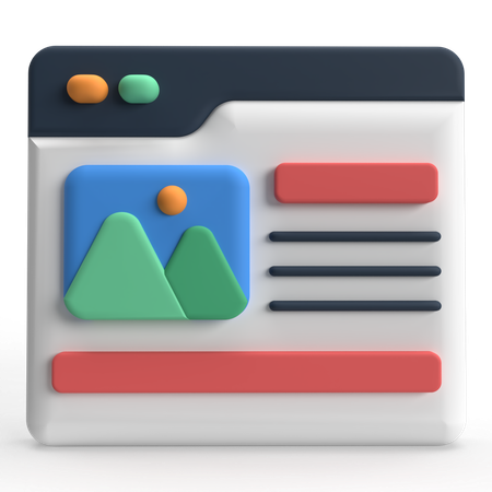 Landing Page  3D Icon