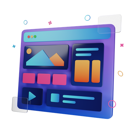 Landing Page  3D Icon