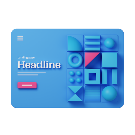 Landing page  3D Icon
