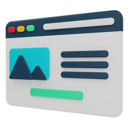 Landing Page  3D Icon