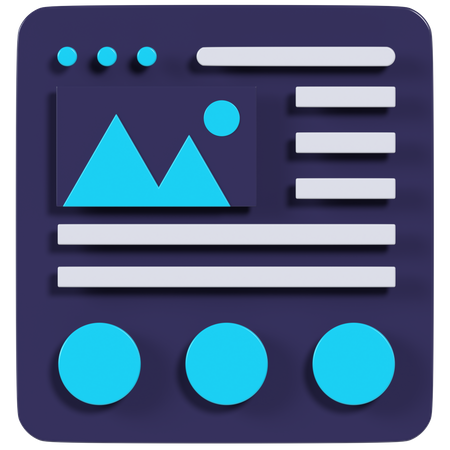 Landing Page  3D Icon