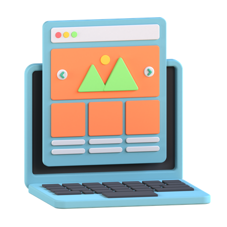 Landing Page  3D Icon