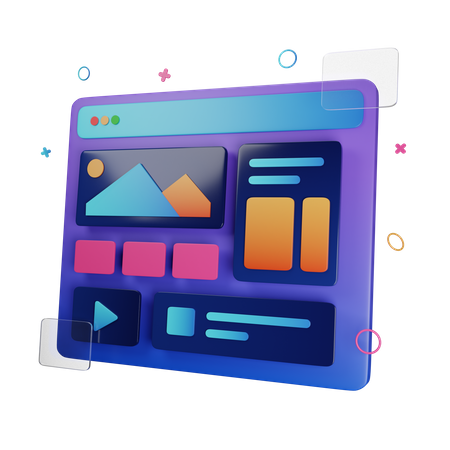 Landing Page  3D Icon
