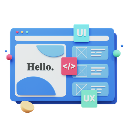 Landing Page  3D Icon