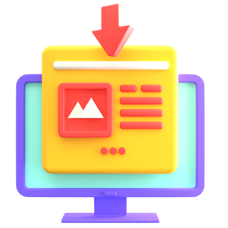 Landing Page  3D Icon