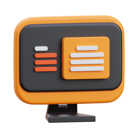 Landing page  3D Icon