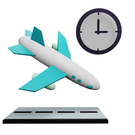 Landing Time  3D Icon