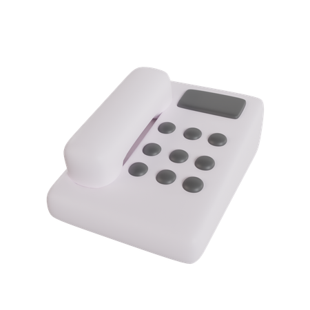 固定電話  3D Icon