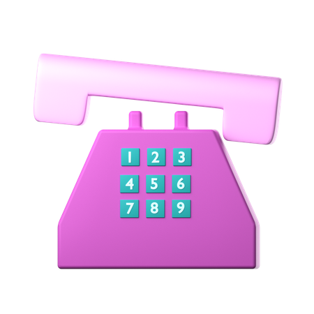 Landline Phone  3D Icon