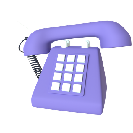 Landline Telephone  3D Illustration