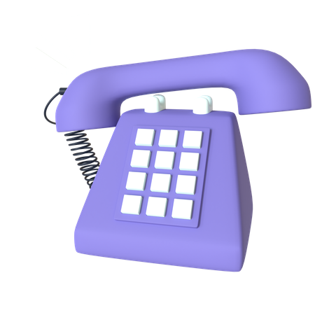 Landline Telephone 3D Illustration