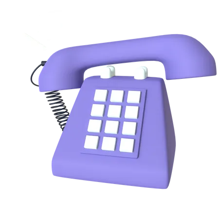 Landline Telephone 3D Illustration