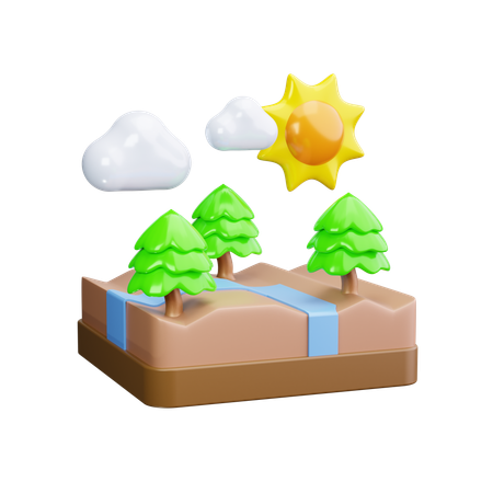 Landscape  3D Icon