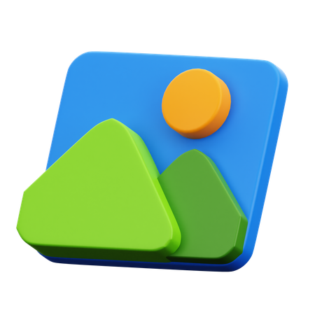 Landschaft  3D Icon