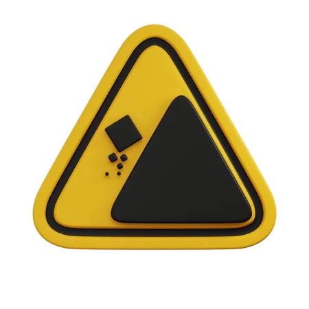 Landslide warning  3D Icon