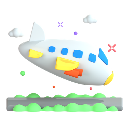 Landung  3D Illustration