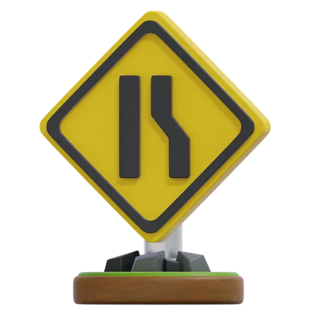 LANE MERGE RIGHT SIGN  3D Icon