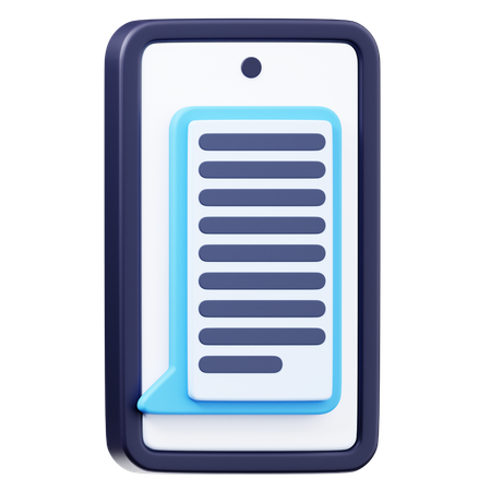Lange Textnachricht  3D Icon