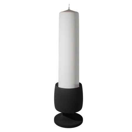 Lange weiße Kerze  3D Icon
